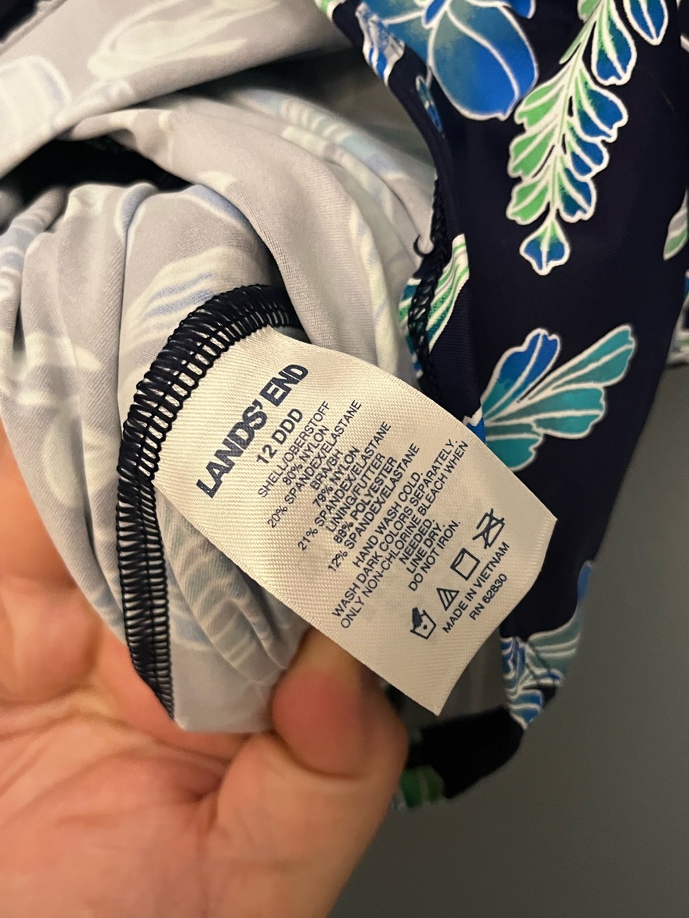 Lands' End Floral Tankini Top - Picture 2 of 3